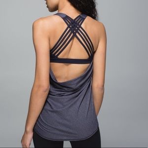Lululemon Wild Tank Heathered Naval Blue